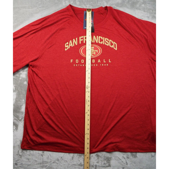 NFL SF 49ers Mens 4XL Red Pullover Fanatics Sports Football Team NWT - Picture 3 of 8